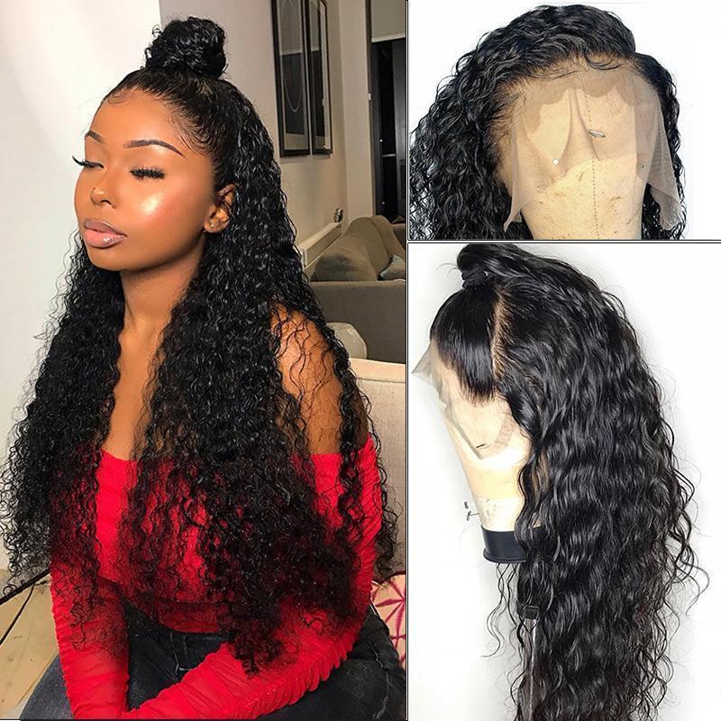 13x4 Transparent Lace Malaysian Virgin Curly Wig With Bleached Invisible Knots 180% Density - Perismoda Hair