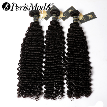 PerisModa Hair Deep Curly Bundles 3/4 Deal 100% Unprocessed Virgin Human Hair