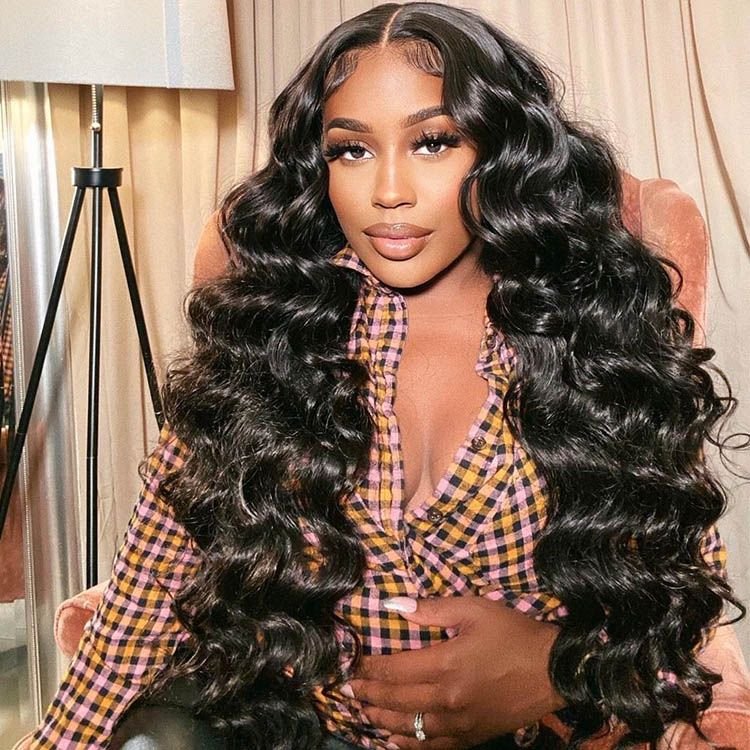 3 Bundles Indian Virgin Hair Loose Wave Bundles With 13*4 Lace Frontal - Perismoda Hair