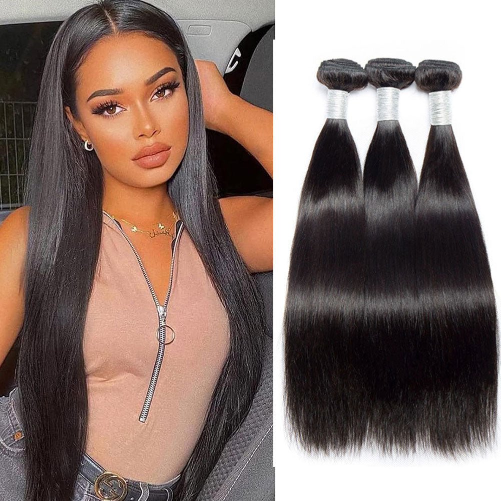 3 Bundles Precious Peruvian 100% human Hair Natural Black Straight Hair Bundles - Perismoda Hair