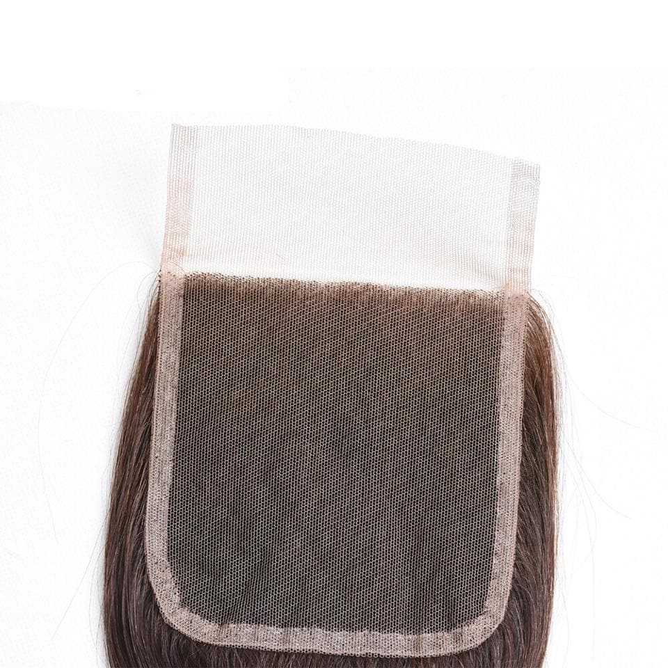 4 Dark Brown Body Wave 4 Bundles With 4x4 Lace Closure 100% Real Human Hair - Perismoda Hair