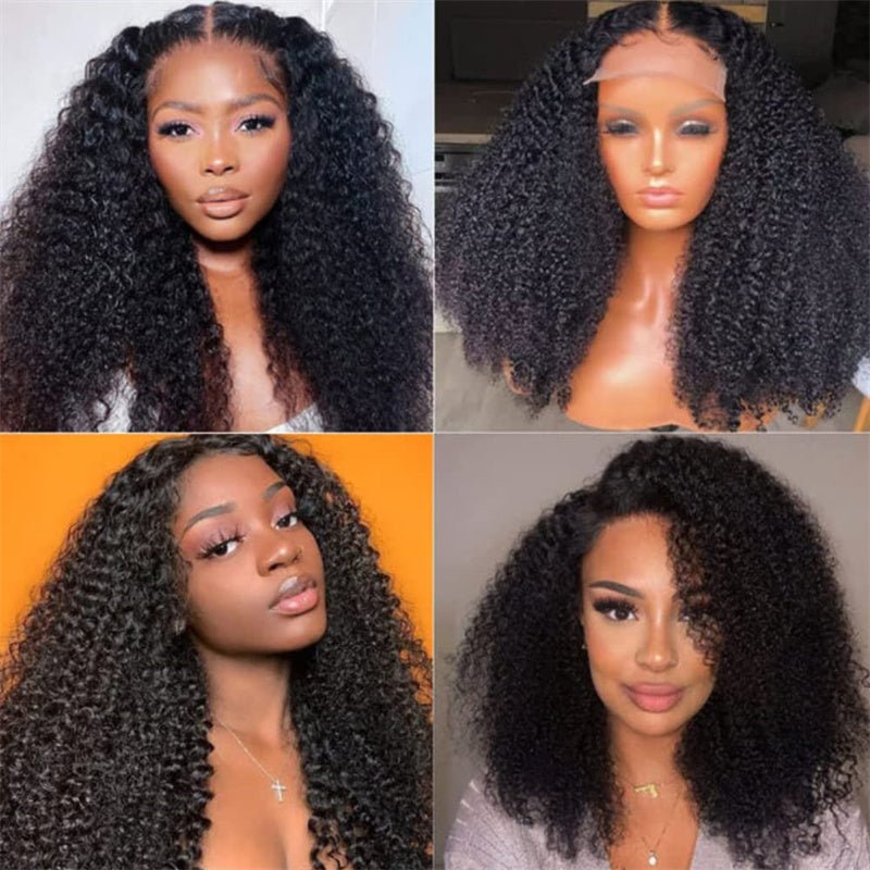 6x6 Lace Closure Wigs Human Hair Ready to Wear and Go Glueless Wigs Human Hair Kinky Curly Human Hair Wigs - Perismoda Hair