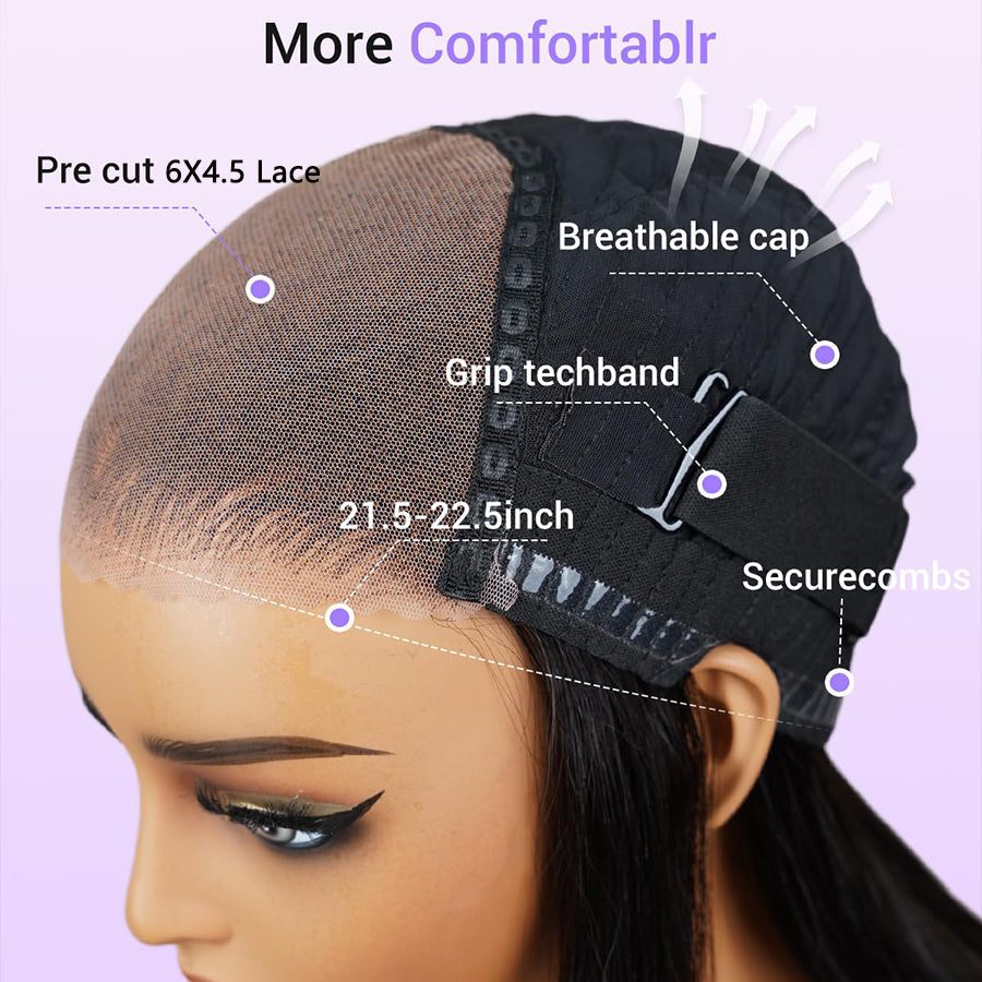 Perismoda Pre-Cut Lace Body Wave 5x5 Glueless Lace Wigs Body Wave Human Hair