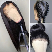 Breathable 360 Lace Front Wig Straight Human Hair Wigs Natural Hairline for Black Women