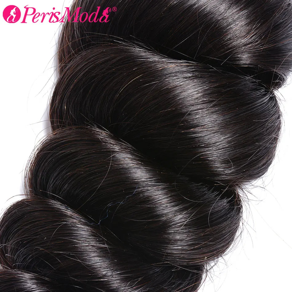 Peruvian Loose Wave Virgin Hair 3 Bundles Natural Black