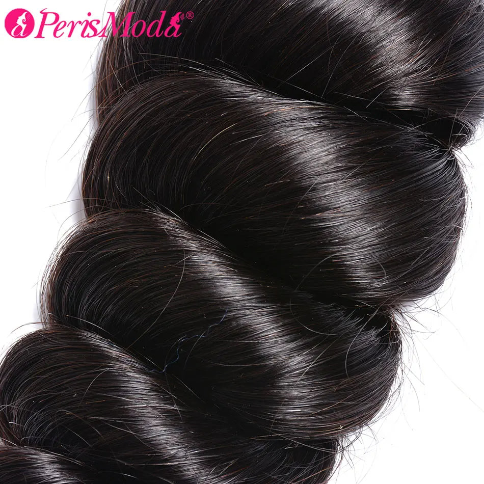 Peruvian Loose Wave 4 Bundles Virgin Human Hair Extensions