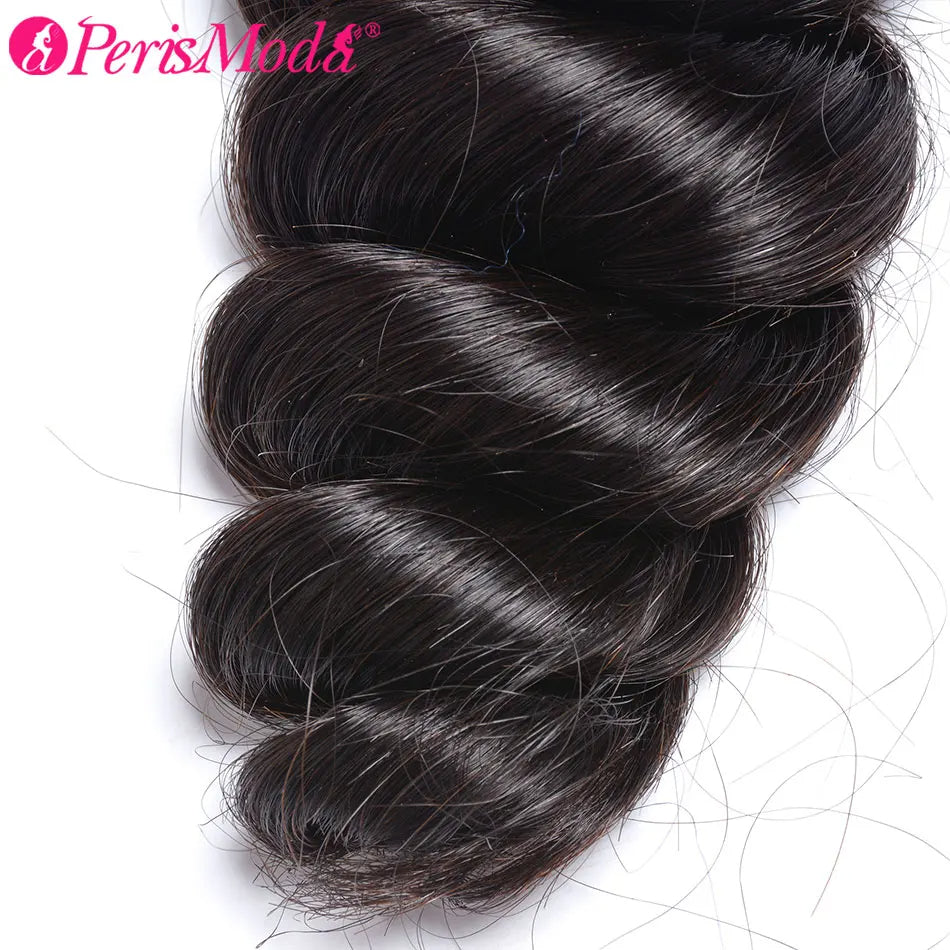 Peruvian Loose Wave 4 Bundles Virgin Human Hair Extensions