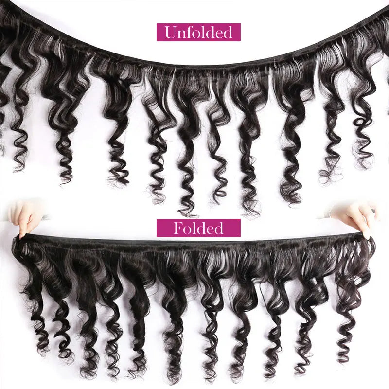 Peruvian Loose Wave 4 Bundles Virgin Human Hair Extensions