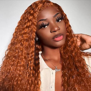 Perismoda Ginger #350 13x4 Lace Pre-Bleached Invisible Knot Water Wave Human Hair Wigs