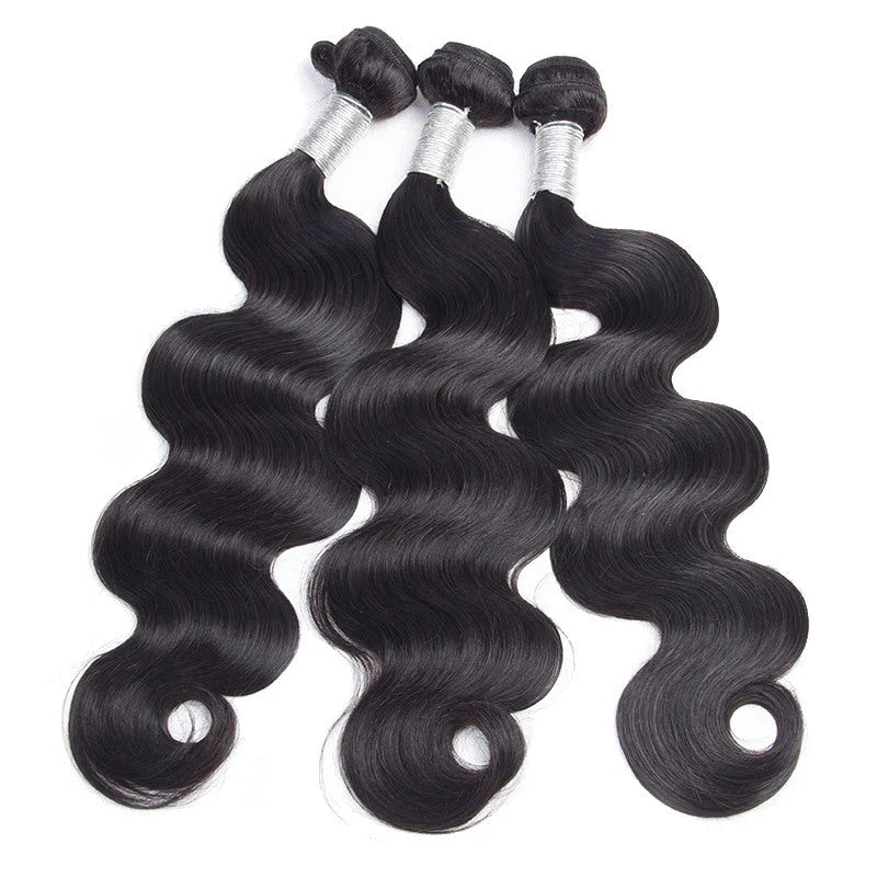 100% Raw Indian Virgin Human Hair Body Wave 3 Bundles Human Hair Extensions