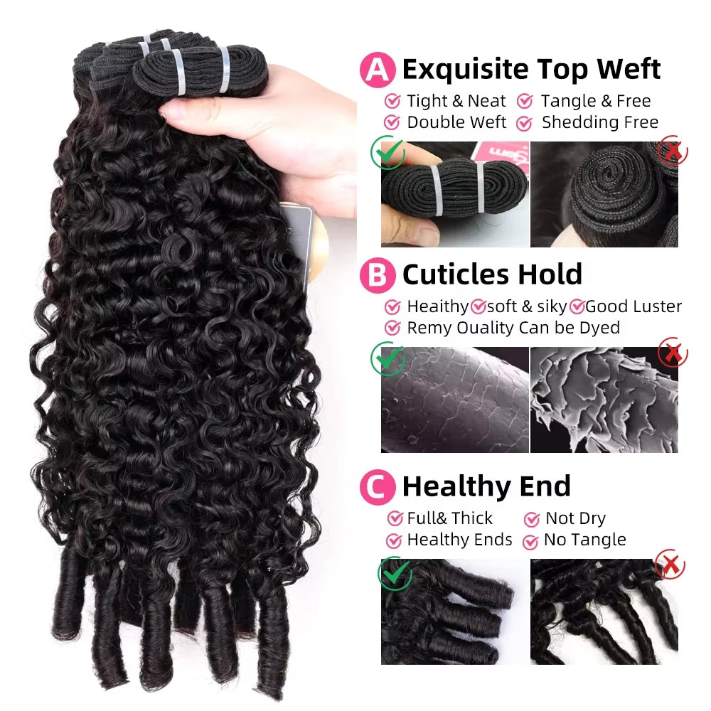 Perismoda Burmese Curly Hair 3 Bundles With 5x5 Lace Closure Brazilian Human Hair