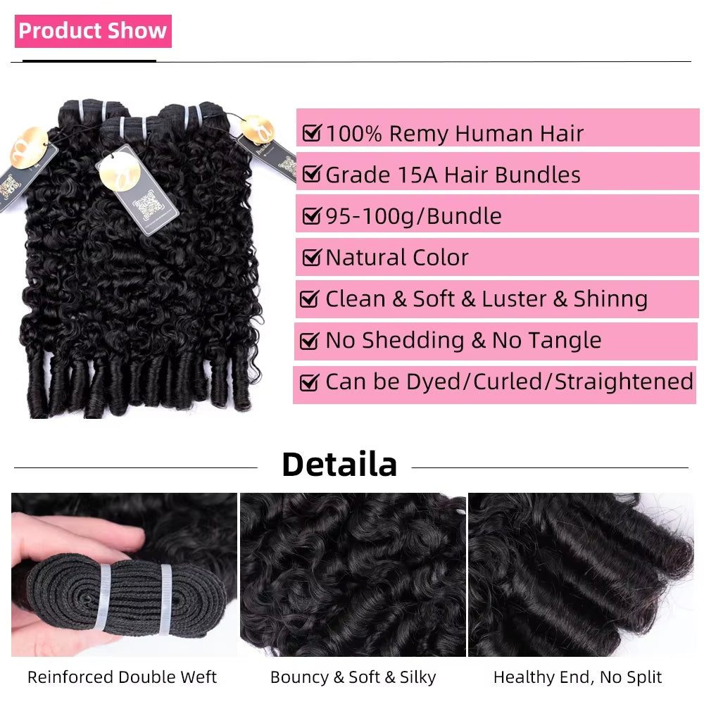 Perismoda Burmese Curly Hair 3 Bundles With 5x5 Lace Closure Brazilian Human Hair
