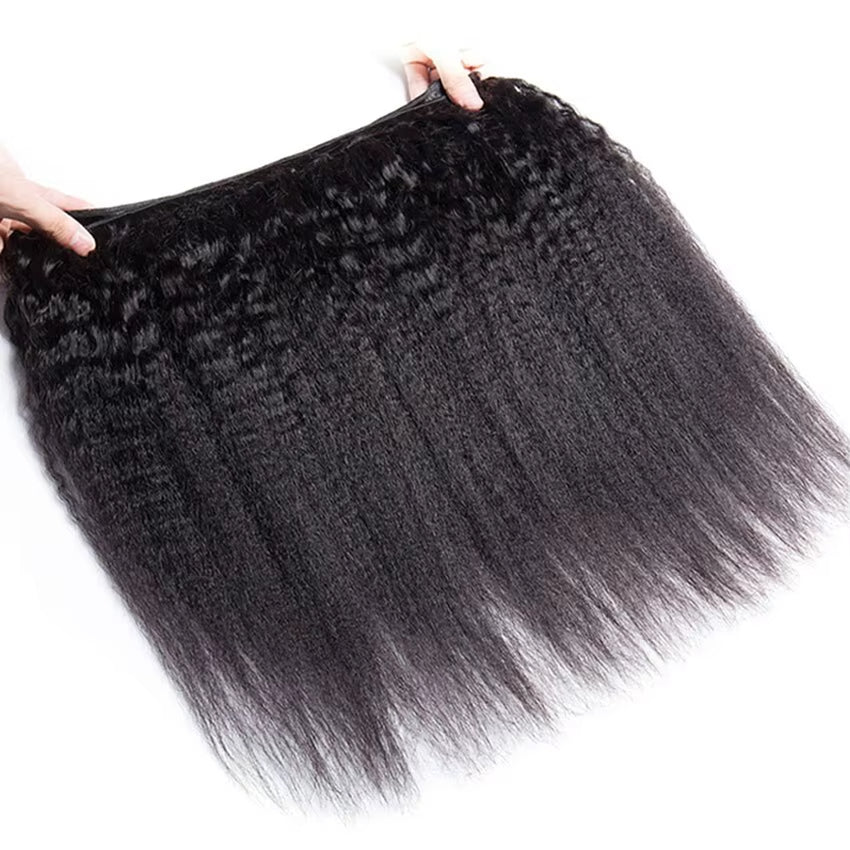 Yaki Straight Bundles Human Hair Extensions Virgin Hair Weaves Double Weft