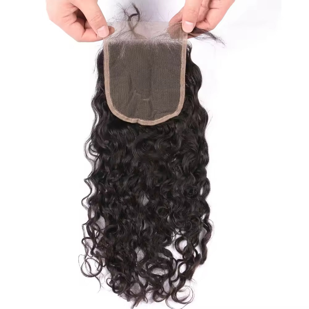 Perismoda Water Wave 5x5 Transparent HD Lace Closure Virgin Human Hair Frontal Closure