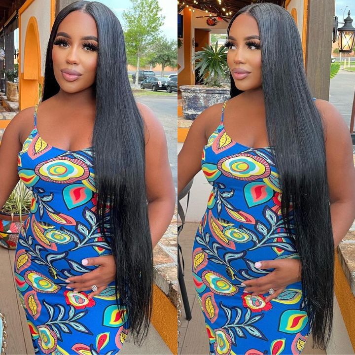 Perismoda 13x4 Lace Front Wigs for Black Women 180% Density Straight Natural Black Lace Wig