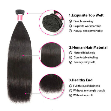 Malaysian 1 Bundle Virgin Hair Nature Black Silky Straight Hair - Perismoda Hair
