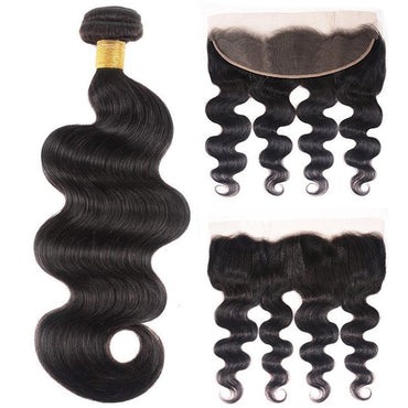 Perismoda Peruvian Virgin Hair Body Wave 13x4 Lace Frontal With 3 Bundles-2