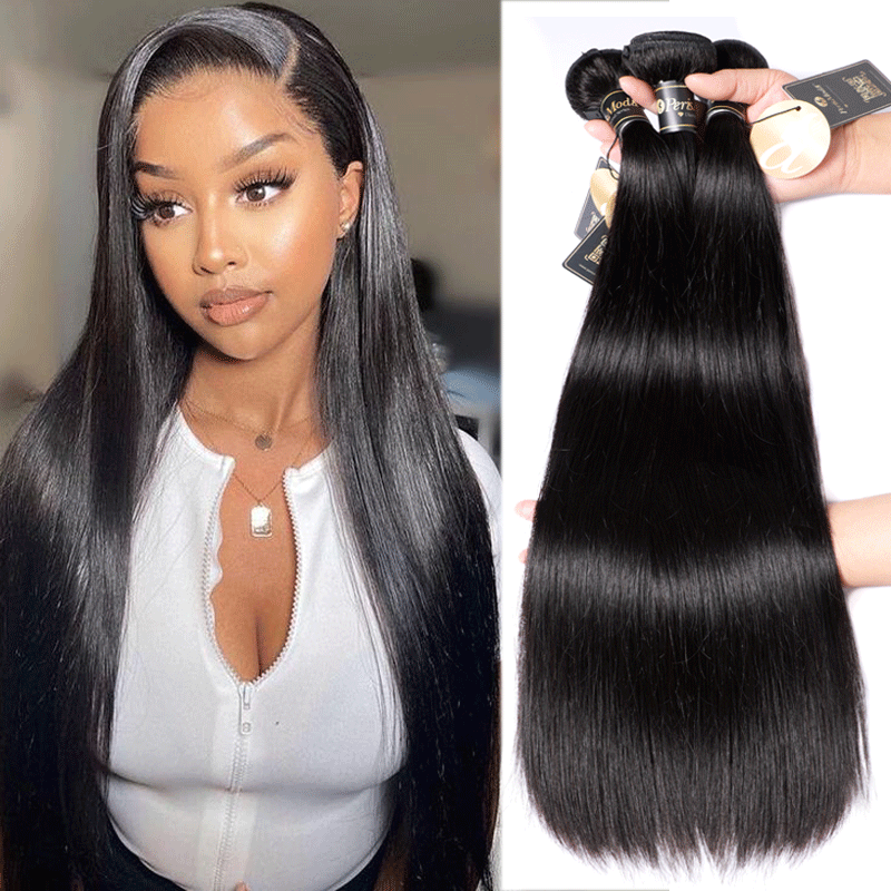 3 Bundles Straight Hair 12A Grade Peruvian Virgin Human Hair