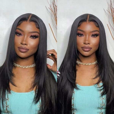 Perismoda Trendy Layered Cut Butterfly Haircut Pre-plucked 5x5/7x5 Closure Glueless Lace Wig 100% Human Hair