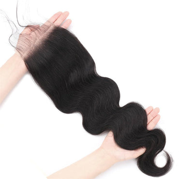 Perismoda Body Wave 5x5 Transparent HD Lace Closure Virgin Human Hair Frontal Closure