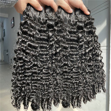 Brazilian Curly Hair Human Hair 4 Bundles Burmese Curls Bundles 100% Virgin Human Hair - Perismoda Hair