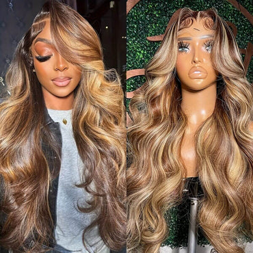 Perismoda 4/27 Highlight Body Wave Wig 13x4 Lace Front Wig