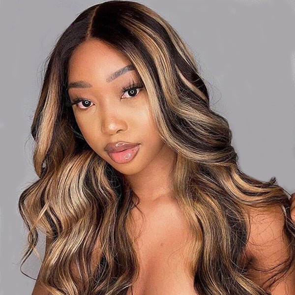 Highlight P4/27 Loose Wave Bundles with 4X4 Closure 100% Real Human Hair - Perismoda Hair
