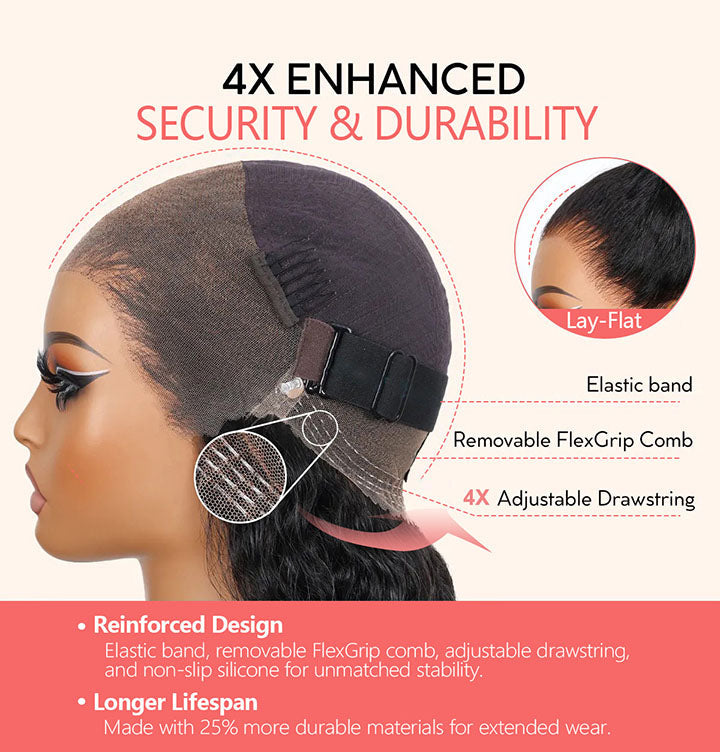 Perismoda Water Wave Invisi-Strap Breathable 360 Lace Frontal Wigs Bleached Knots Pre Cut Human Hair Wigs