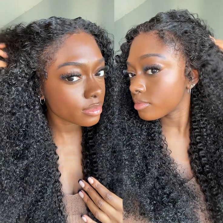 PerisModa Hair Kinky Curly 13x6 Lace Frontal Virgin Hair Wigs 180% Density Pre Plucked Natural Hairline Human Hair