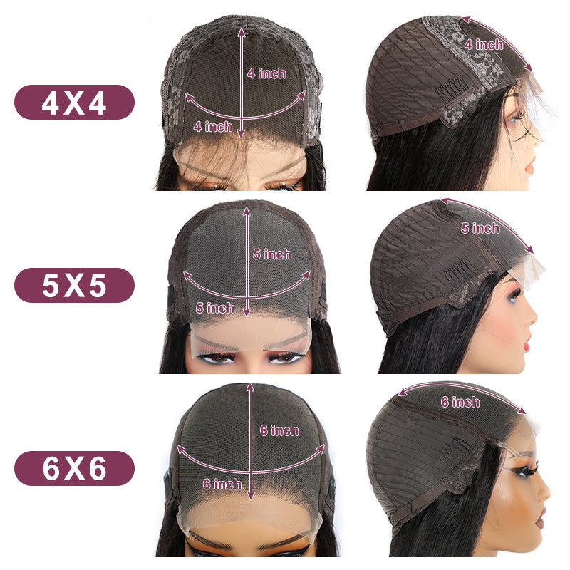 Perismoda Body Wave 4x4 Lace Closure Wig 99J Colored Wigs HD Transparent 5x5 6x6 Human Hair Wig