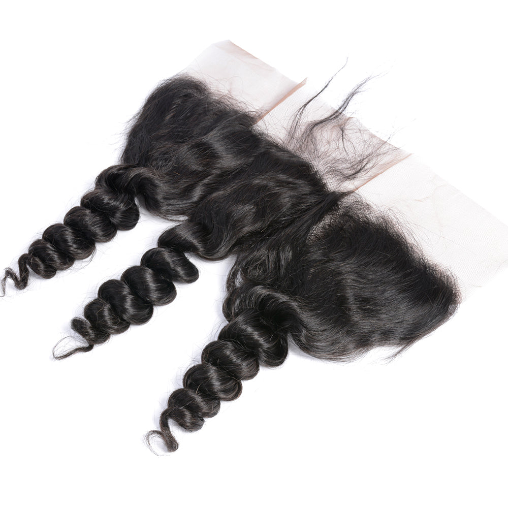 Perismoda Loose Wave Ear to Ear Lace Frontal Closure 13x4 HD Lace Frontal Human Hair With Baby Hair