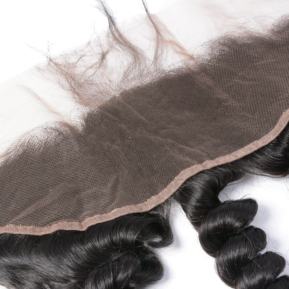 Perismoda Loose Wave Ear to Ear Lace Frontal Closure 13x4 HD Lace Frontal Human Hair With Baby Hair