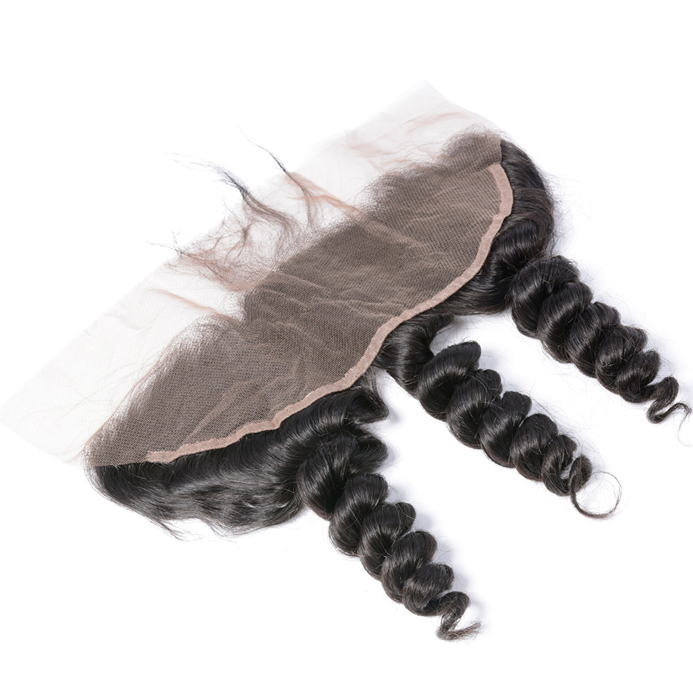 Perismoda Loose Wave Ear to Ear Lace Frontal Closure 13x4 HD Lace Frontal Human Hair With Baby Hair