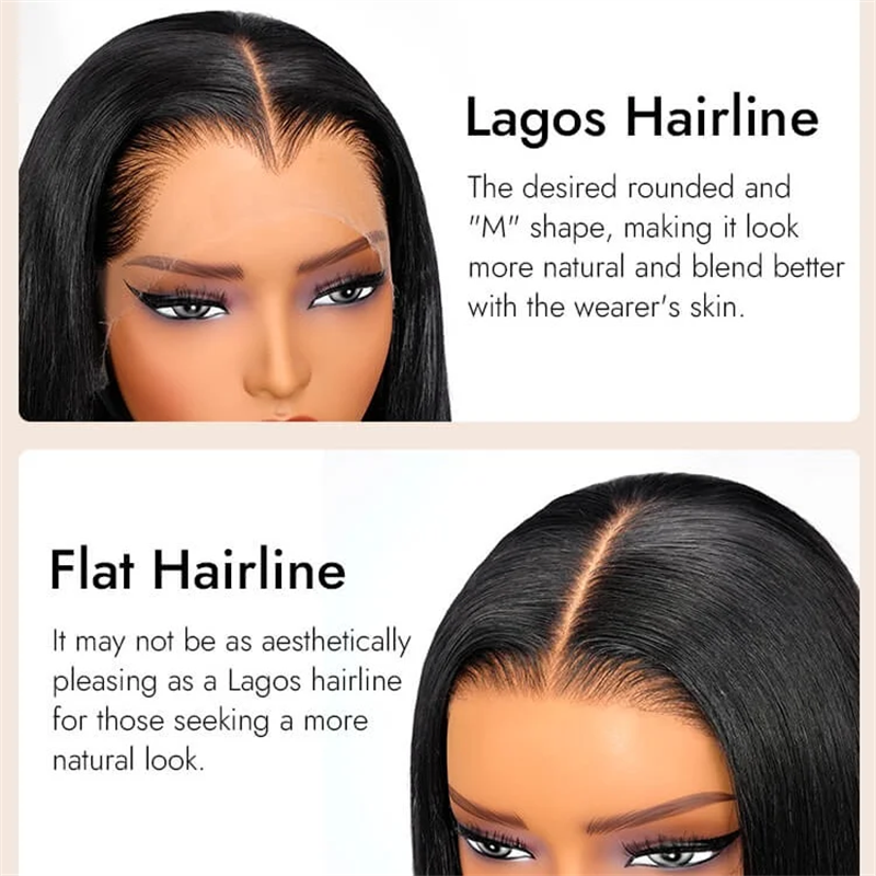 Perismoda M-Shaped Hairline Straight Hair HD 13x6 Lace Frontal Wig Lagos Hairline Wigs