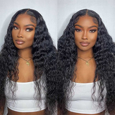Water Wave 6x6 Closure Wigs Natural Wave Transparent Lace Front Wigs 100% Virgin Human Hair - Perismoda Hair