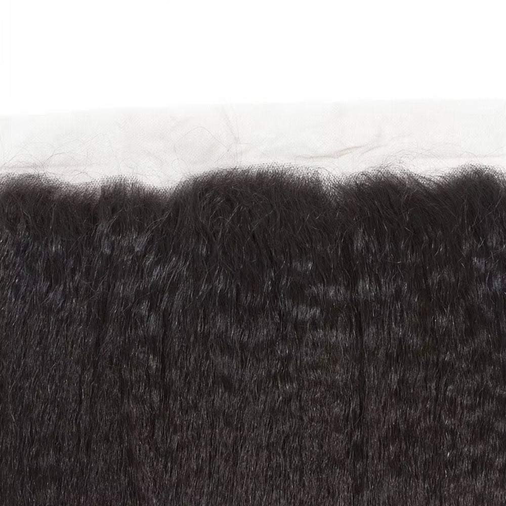Perismoda 13x4 Lace Frontal Closure Kinky Straight Ear to Ear HD Lace Frontal Pre Plucked Closure