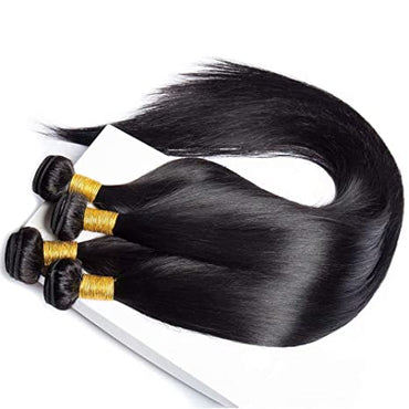 28-40inch Straight Hair Brazilian  Bundles Natural Black 3 Piece 100% Human Hair Bundles Remy Hair Extensions