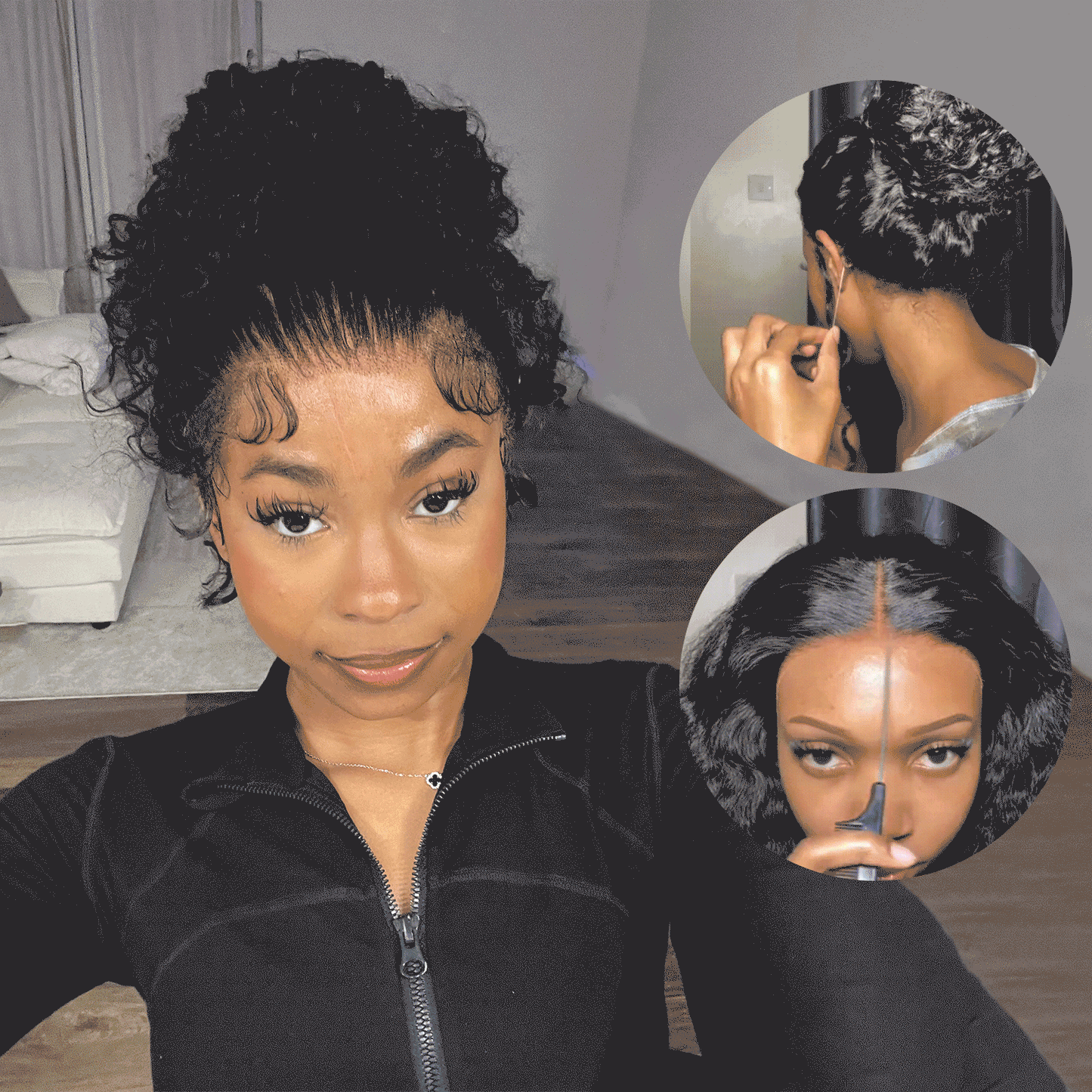 Perismoda Water Wave Invisi-Strap Breathable 360 Lace Frontal Wigs Bleached Knots Pre Cut Human Hair Wigs