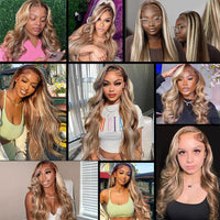 Perismoda Brown Wig With Blonde Highlights P27/613 Wig 13X4 Lace Front