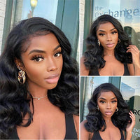 Perismoda Loose Body Wave Short Bob Wig Pre Plucked 13*4 Lace Human Hair Wig Beginner Friendly