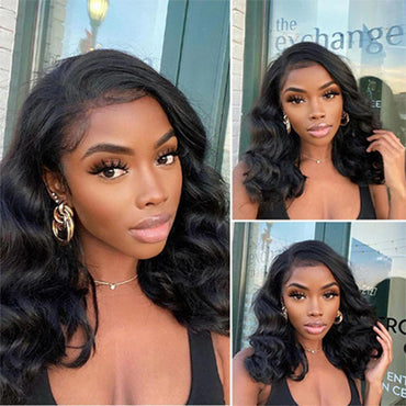 Perismoda Loose Body Wave Short Bob Wig Pre Plucked 13*4 Lace Human Hair Wig Beginner Friendly