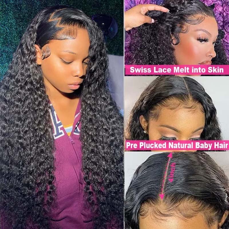 100$ Off Human Hair 13x4 HD Lace Frontal Wig Curly human hair wig 180% Density - Perismoda Hair