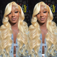 Perismoda Pre Plucked 13*4 Body Wave Transparent Lace Front Wig 613 Blonde Human Hair Wigs Natural Hairline