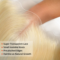Perismoda Pre Plucked 13*4 Body Wave Transparent Lace Front Wig 613 Blonde Human Hair Wigs Natural Hairline
