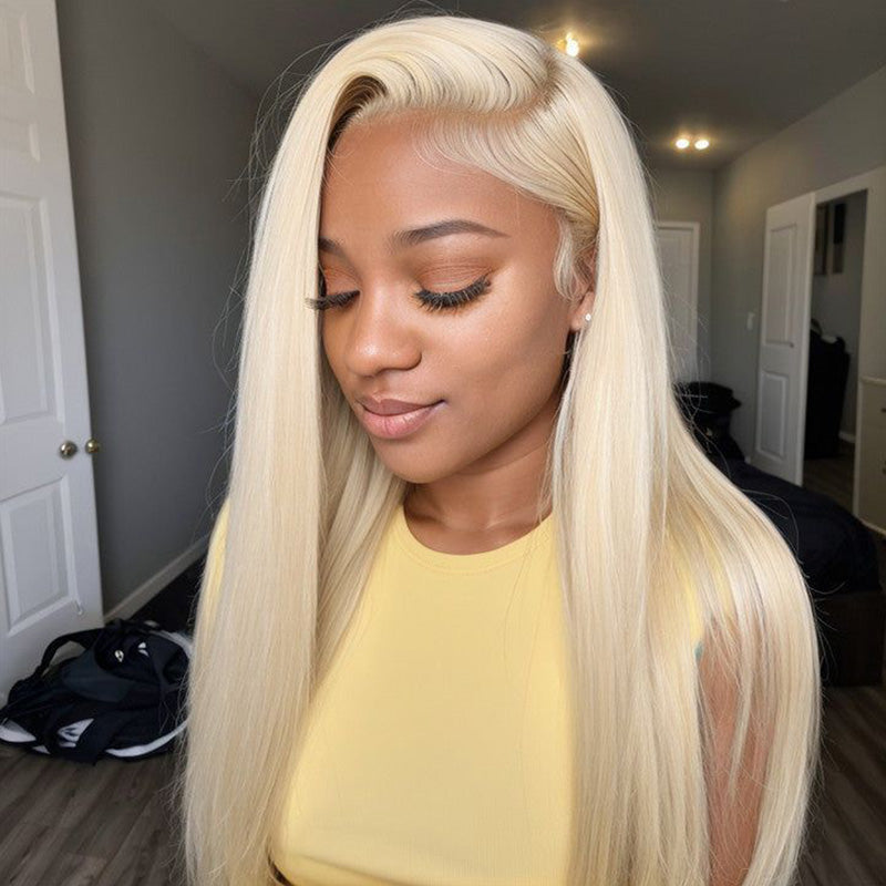 Perismoda 13x4 Lace Front Wig Straight Blonde 613 Human Hair Wigs For Women Cosplay Hair Pre Plucked