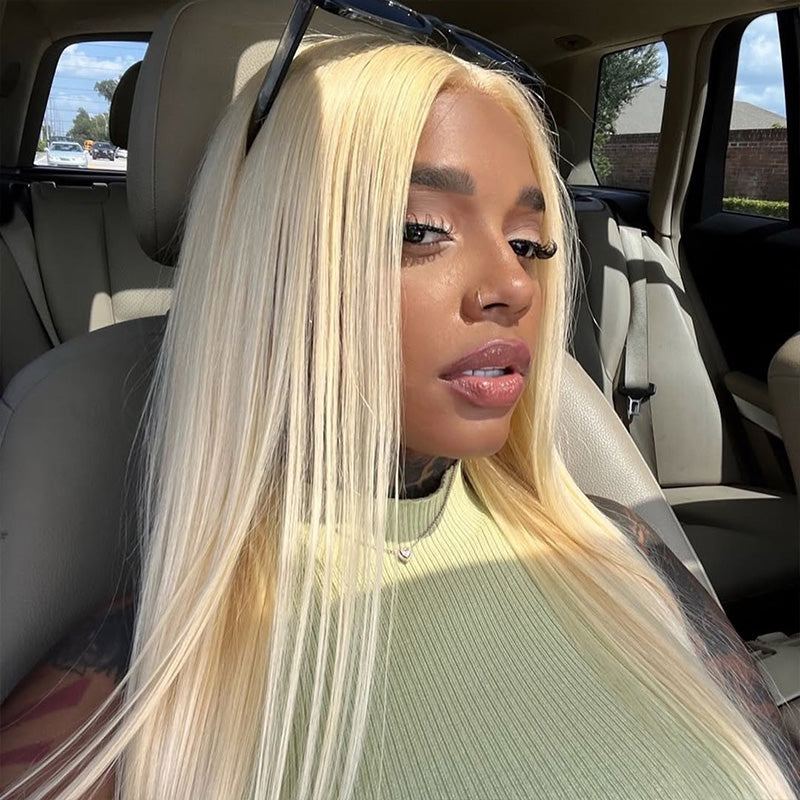 Perismoda 13x4 Lace Front Wig Straight Blonde 613 Human Hair Wigs For Women Cosplay Hair Pre Plucked