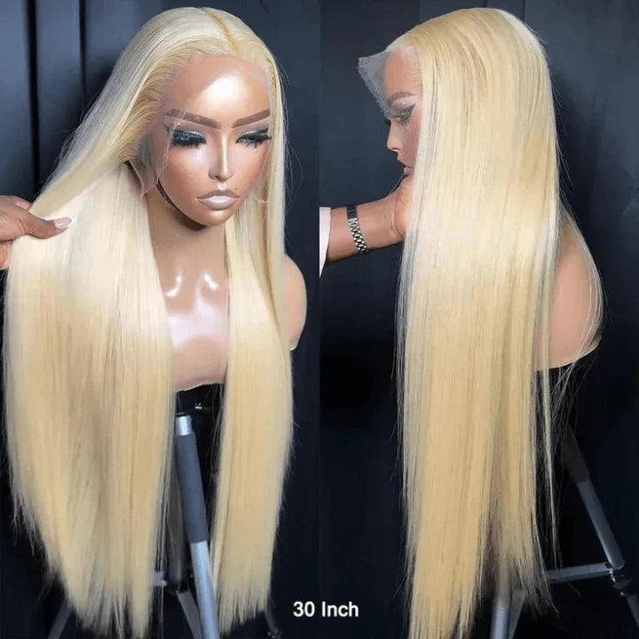 Perismoda 613 Blonde Hair Silky Straight 13x6 Lace Frontal Wigs Human Hair