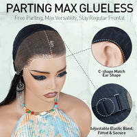 Perismoda Yaki Straight Wig 13x4 Mini Knot HD Lace Frontal Wigs Human Hair