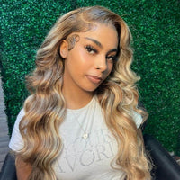 Perismoda Brown Wig With Blonde Highlights P27/613 Wig 13X4 Lace Front