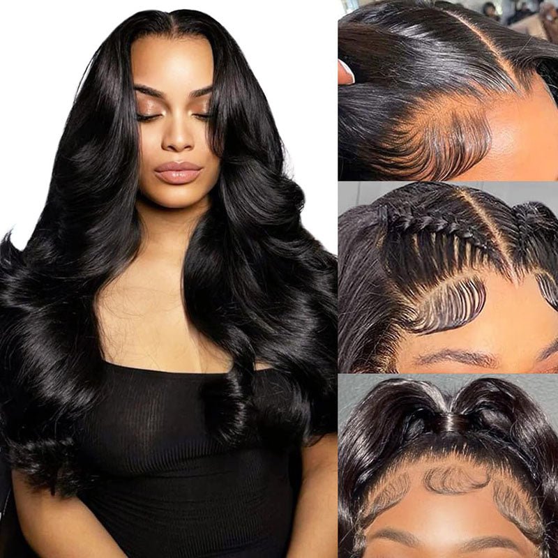 13X4 Real Human Hair Wigs Pre Plucked Transparent Lace Wigs With Baby Hair 180% Density - Perismoda Hair